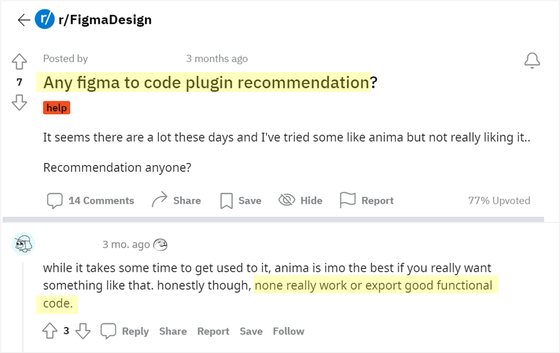Figma design to code