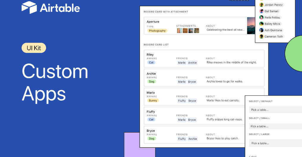 Custom Apps UI kit by Airtable